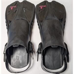 Seavenger Snorkel Fins ADULT SIZE M/L/XL 9-13 Mesh Carrying Bag black pink beach